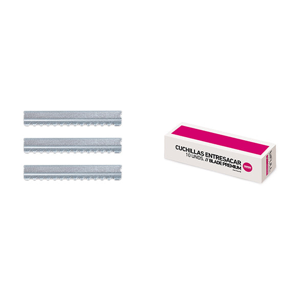 CUCHILLAS ENTRESACAR 10 PACK (10UNDS CAJA) BLADE PREMIUM BIFULL