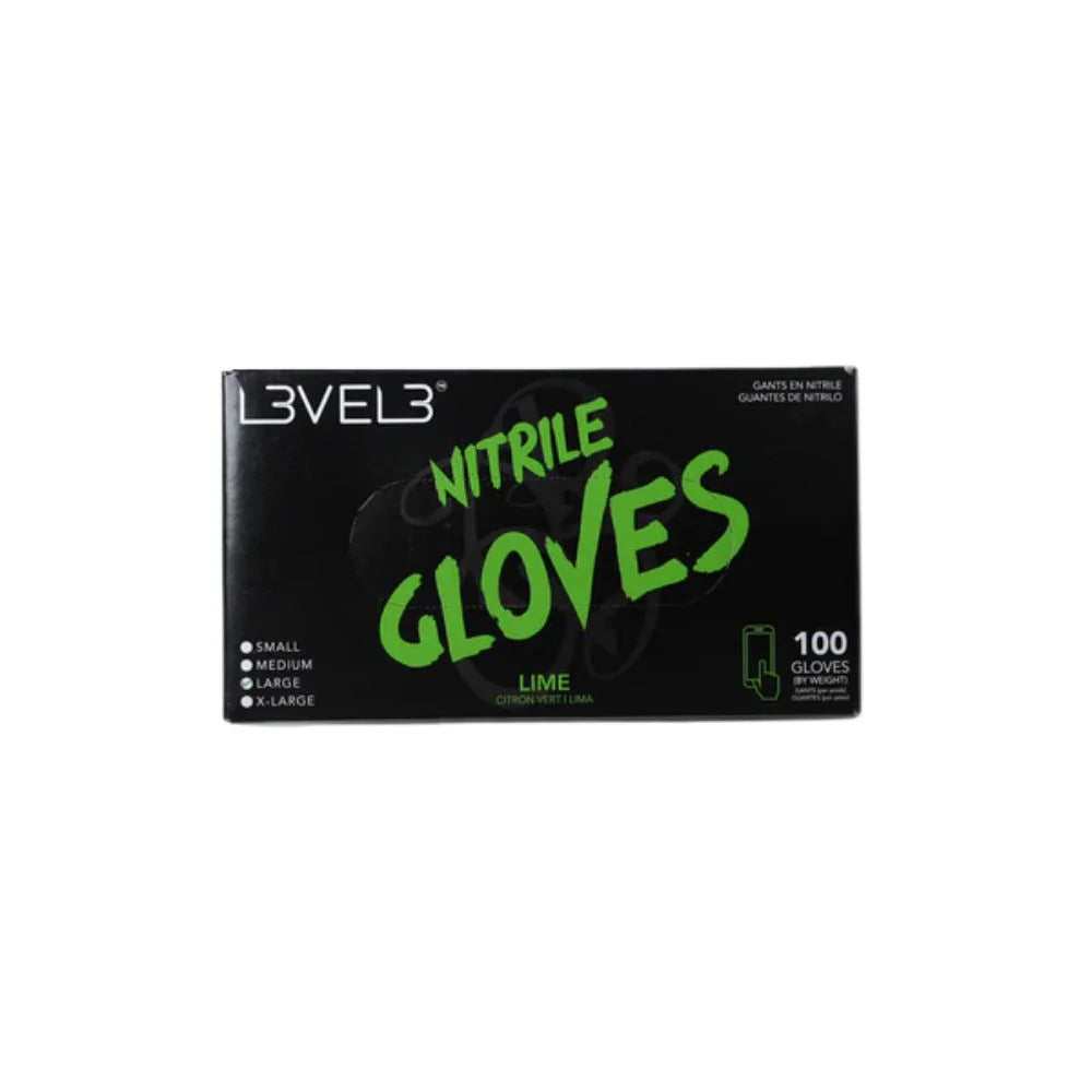 GUANTES DE NITRILO · NEGRO · 100 UDS · L3VEL3
