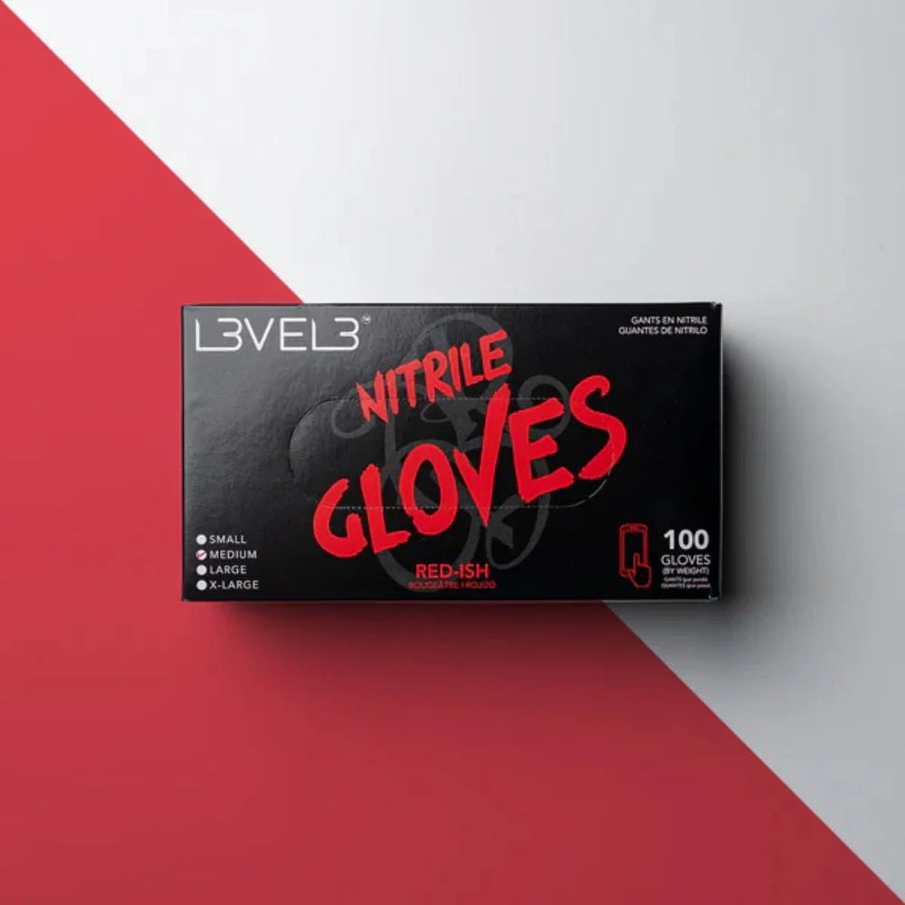 GUANTES DE NITRILO · NEGRO · 100 UDS · L3VEL3