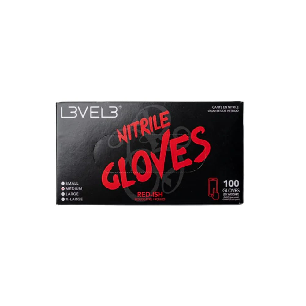 GUANTES DE NITRILO · NEGRO · 100 UDS · L3VEL3