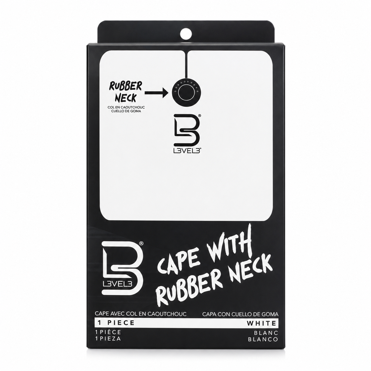 L3VEL3 Professional Rubber Neck Cape Blanco (140.9x147cm)